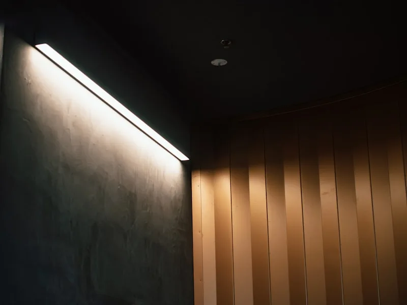 Modern recessed lighting installed in home